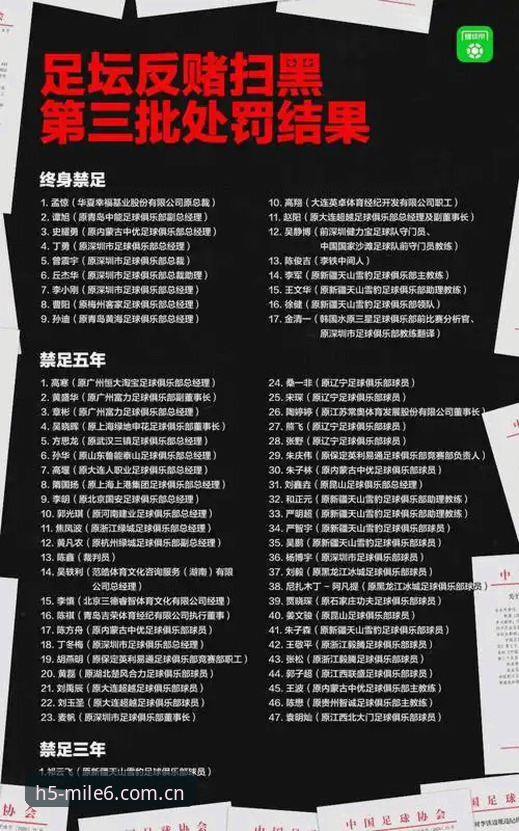 中国足协第三批禁足名单完整解读指南：从米乐体育平台视角看行业整顿风暴